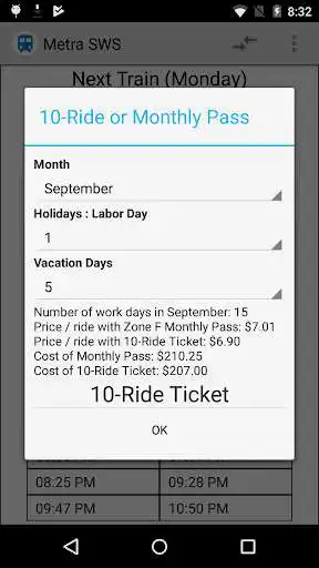 Play Schedule for Metra - SWS as an online game Schedule for Metra - SWS with UptoPlay