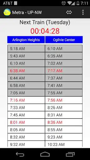 Play APK Schedule for Metra - UP-NW  and enjoy Schedule for Metra - UP-NW with UptoPlay com.alexcmak.MetraHarvard