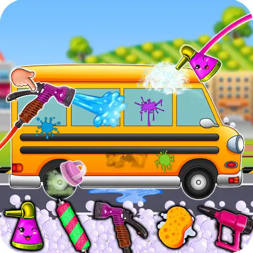 Play School Bus Auto Wash Workshop APK