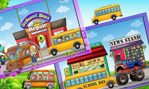 Play School Bus Repair Shop  and enjoy School Bus Repair Shop with UptoPlay