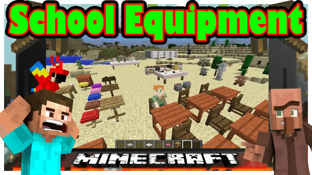 Play School Furniture Decor mod Minecraft PE as an online game School Furniture Decor mod Minecraft PE with UptoPlay
