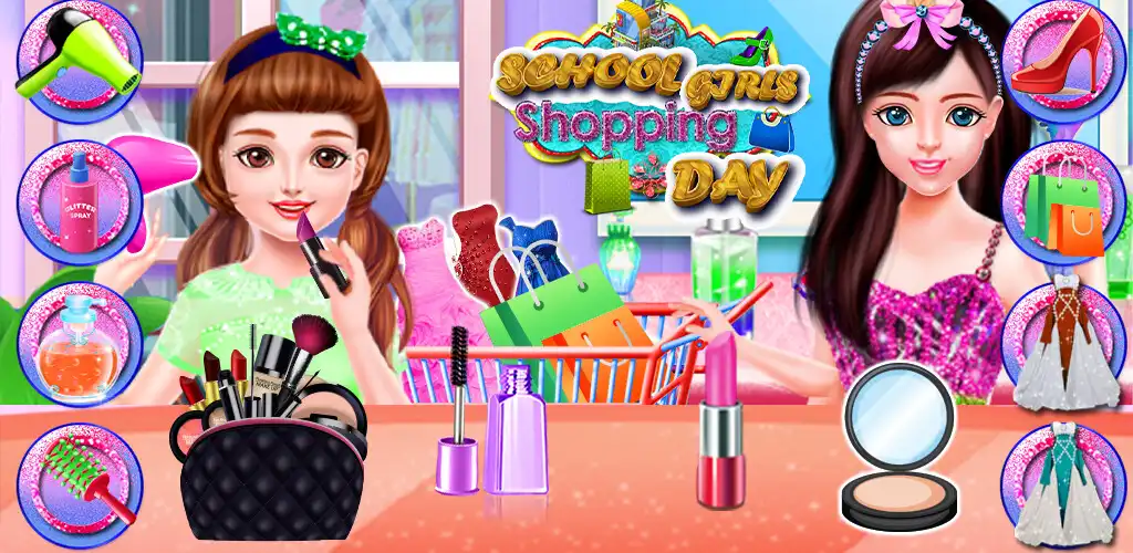 Play School Girls Shopping Mall Day  and enjoy School Girls Shopping Mall Day with UptoPlay