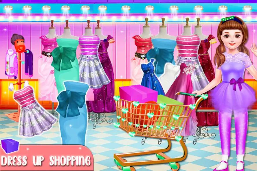 Play School Girls Shopping Mall Day as an online game School Girls Shopping Mall Day with UptoPlay