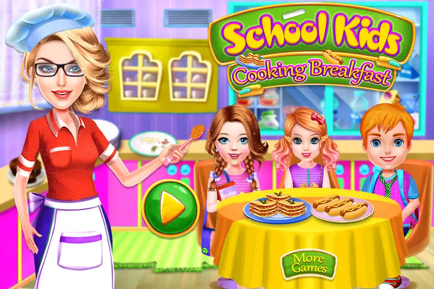 Play School kids cooking breakfast  and enjoy School kids cooking breakfast with UptoPlay