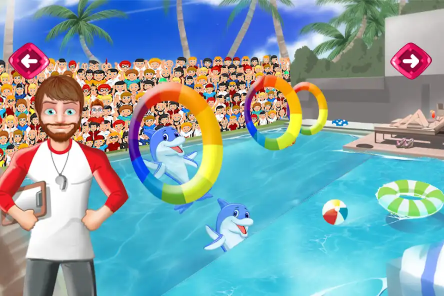 Play School Kids Dolphin Show Game as an online game School Kids Dolphin Show Game with UptoPlay