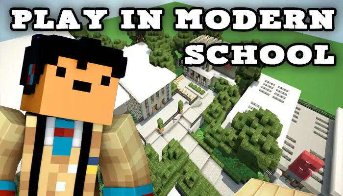 Play School map for Minecraft PE as an online game School map for Minecraft PE with UptoPlay