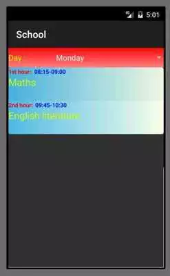 Play School/University Schedule