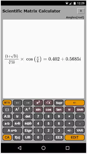 Play Scientific Matrix Calculator Play Scientific Matrix Calculator