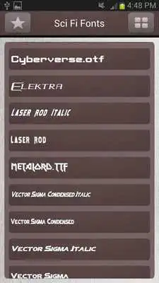 Play Sci Fi Fonts for S3