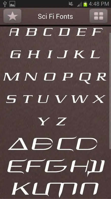 Play Sci Fi Fonts for S3