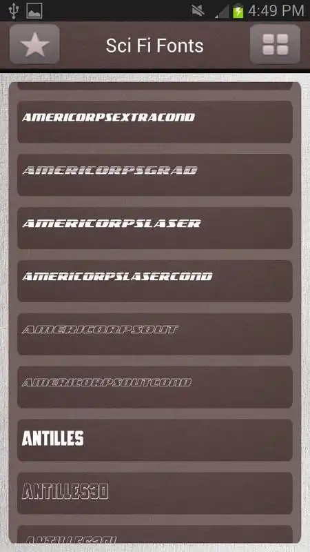Play Sci Fi Fonts for S3