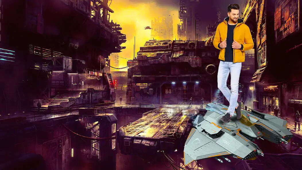 Play Sci-Fi Space City Photo Editor  and enjoy Sci-Fi Space City Photo Editor with UptoPlay