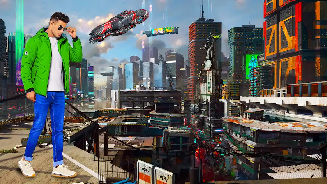 Play Sci-Fi Space City Photo Editor as an online game Sci-Fi Space City Photo Editor with UptoPlay