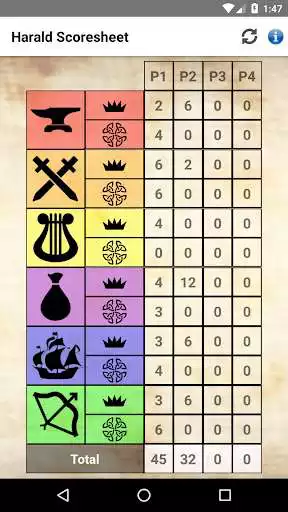 Play Scoresheet for Harald as an online game Scoresheet for Harald with UptoPlay