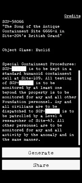 Play SCP Generator as an online game SCP Generator with UptoPlay