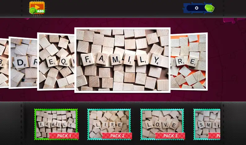Play Scrabble Jigsaw - Puzzle Games as an online game Scrabble Jigsaw - Puzzle Games with UptoPlay