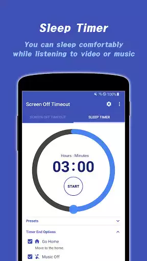Play Screen Off Timeout
