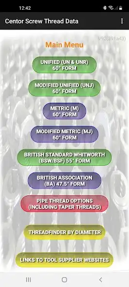 Play Screw Thread Data Calculator  and enjoy Screw Thread Data Calculator with UptoPlay
