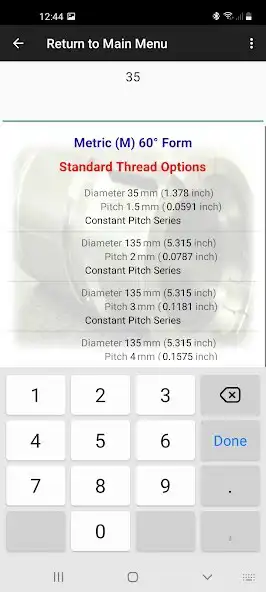 Play Screw Thread Data Calculator as an online game Screw Thread Data Calculator with UptoPlay