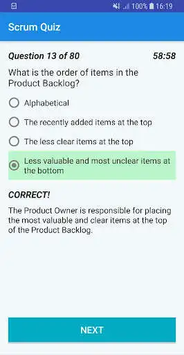 Play Scrum Quiz as an online game Scrum Quiz with UptoPlay