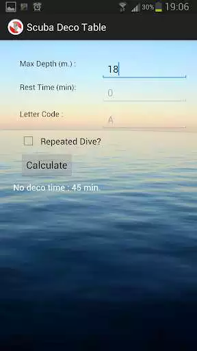 Play Scuba Deco Table