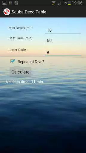 Play Scuba Deco Table