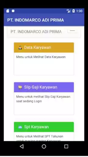 Play APK SDM (TAD) Slip Gaji On-line PT.Indomarco Adi Prima  and enjoy SDM (TAD) Slip Gaji On-line PT.Indomarco Adi Prima using 