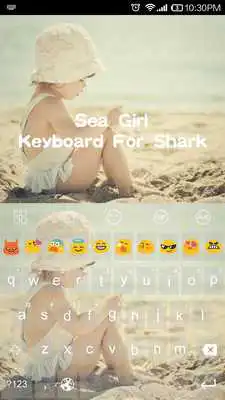 Play Sea Beach Girl -Emoji Keyboard