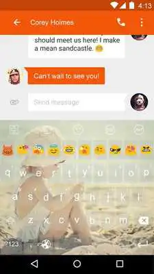 Play Sea Beach Girl -Emoji Keyboard
