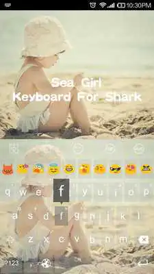 Play Sea Beach Girl -Emoji Keyboard