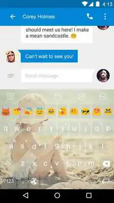 Play Sea Beach Girl -Emoji Keyboard