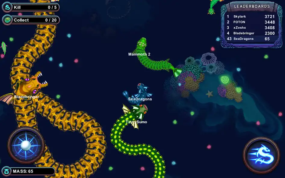 Play SeaDragons.io as an online game SeaDragons.io with UptoPlay