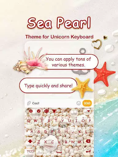 Play Sea Pearl Emoji Keyboard Theme  and enjoy Sea Pearl Emoji Keyboard Theme with UptoPlay