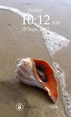 Play Sea Shell Keypad Lock Screen