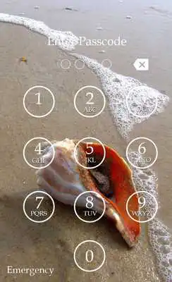 Play Sea Shell Keypad Lock Screen