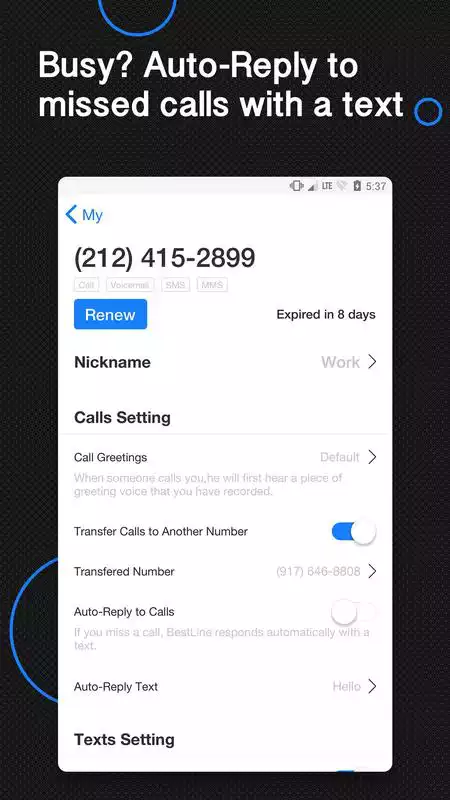Play Second Phone Number - BestLine
