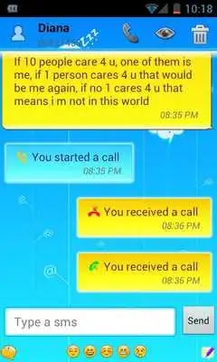 Play Secret CallSMS- Chat style