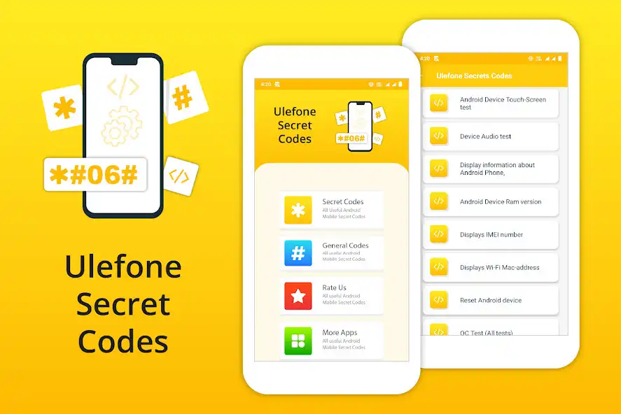 Play Secret Codes for Ulefone Phone  and enjoy Secret Codes for Ulefone Phone with UptoPlay