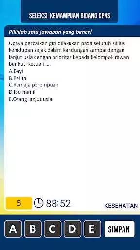 Play Seleksi Kemampuan Bidang CPNS