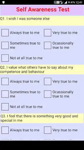 Play Self Awareness Test as an online game Self Awareness Test with UptoPlay