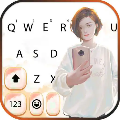 Play Selfie Anime Girl Keyboard Background APK