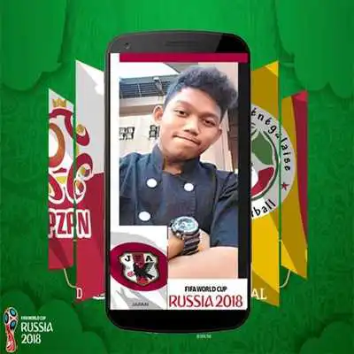 Play Selfie with emblem logo world cup 2018