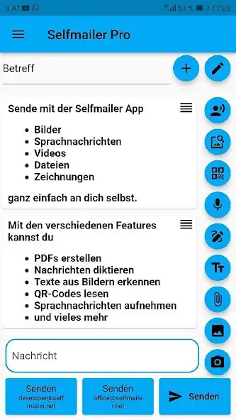 Play Selfmailer, Notizen per E-Mail  and enjoy Selfmailer, Notizen per E-Mail with UptoPlay