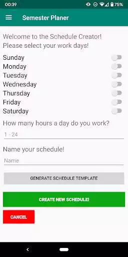 Play Semester Planer - Create Your Schedule In Seconds! as an online game Semester Planer - Create Your Schedule In Seconds! with UptoPlay