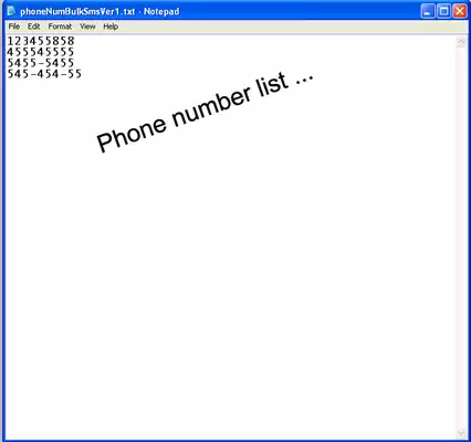 Play Send Bulk SMS using Text files