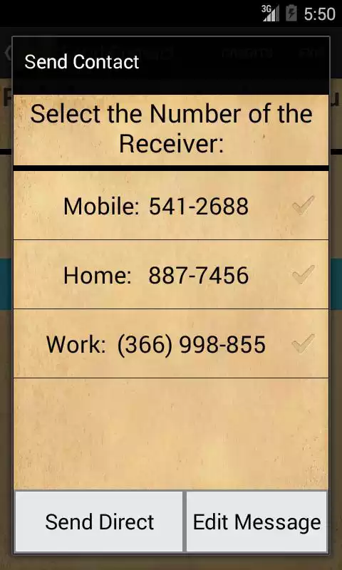 Play Send Contact