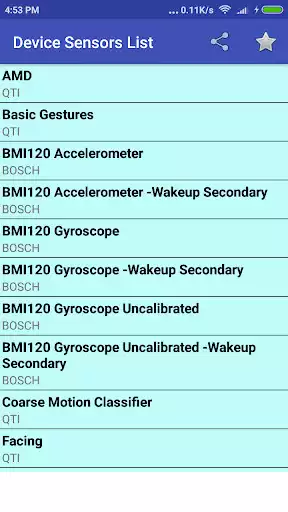 Play Sensors List Play Sensors List