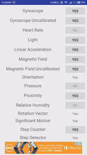 Play Sensors List Play Sensors List