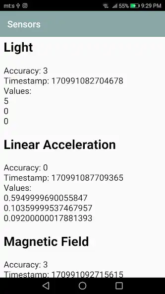 Play Sensor Test - The most simplest app ever!