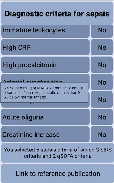 Play Sepsis criteria  and enjoy Sepsis criteria with UptoPlay